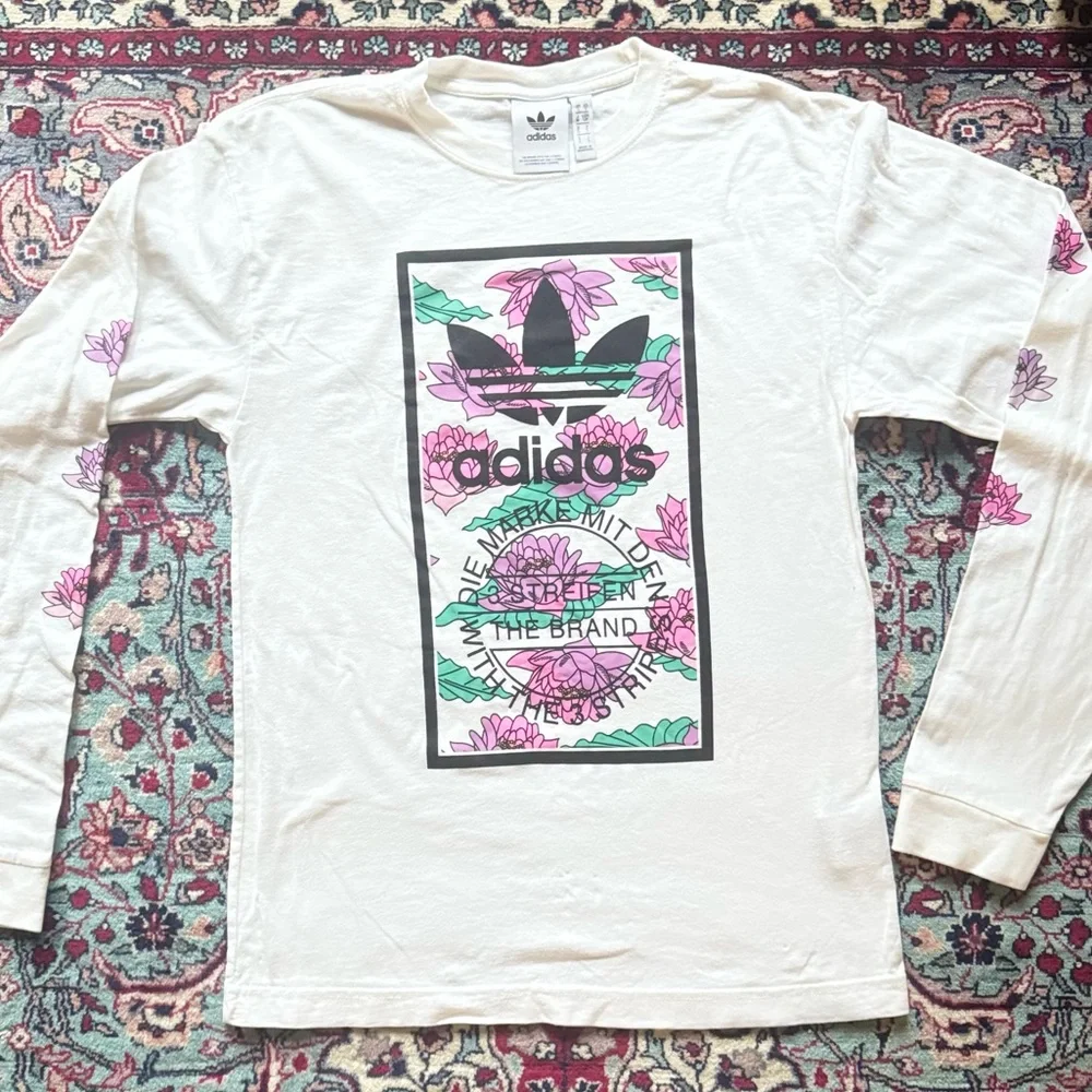 Adidas box logo Long Sleeve Tee with Graphic Design - Picture 7 of 8